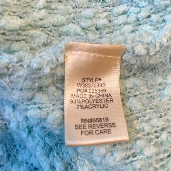 STUDIO Woman JPR Super Soft Oversized Sweater Seafoam Green/Blue Women's 1XL - Picture 4 of 5